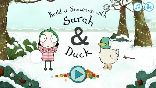 Скриншот 1 — Sarah & Duck: Build a Snowman