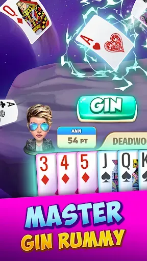 Скриншот 1 — Gin Rummy Stars - Card Game