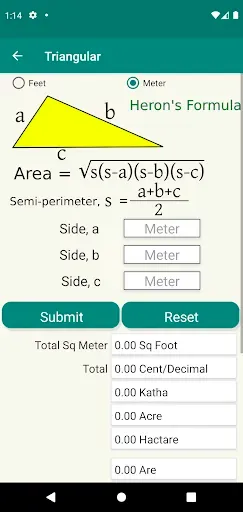 Скриншот 3 — Calculator For Land: All Shape