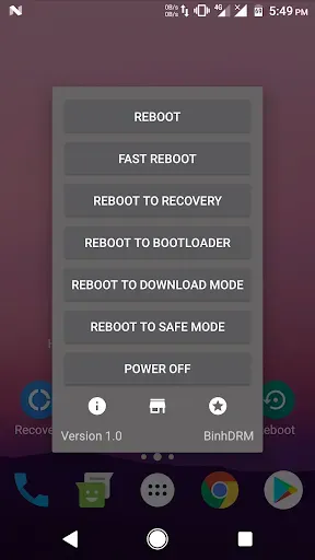 Скриншот 1 — Super Reboot (Root) - Recovery