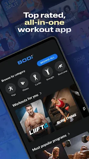 Скриншот 1 — BODi Fitness, Workouts, & Gym
