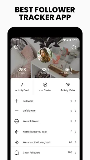 Скриншот 1 — FollowMeter for Instagram