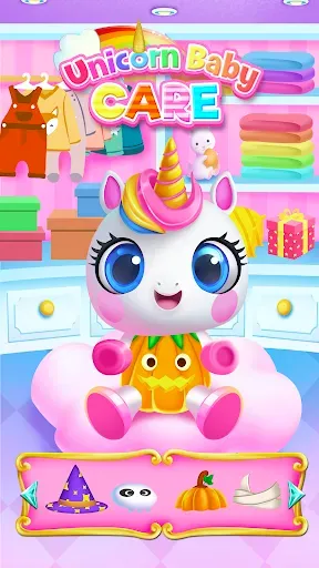 Скриншот 1 — My Baby Unicorn - Pet Care Sim