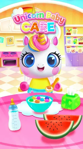 Скриншот 3 — My Baby Unicorn - Pet Care Sim