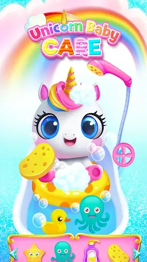 Скриншот 4 — My Baby Unicorn - Pet Care Sim