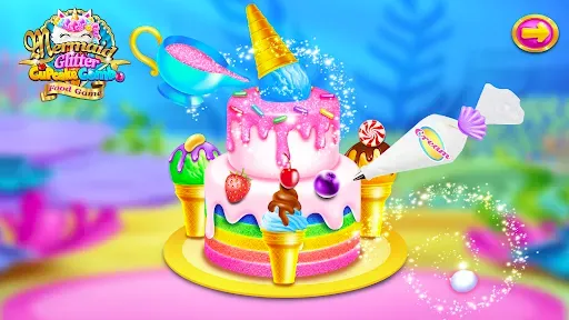 Скриншот 5 — Mermaid Glitter Cupcake Chef