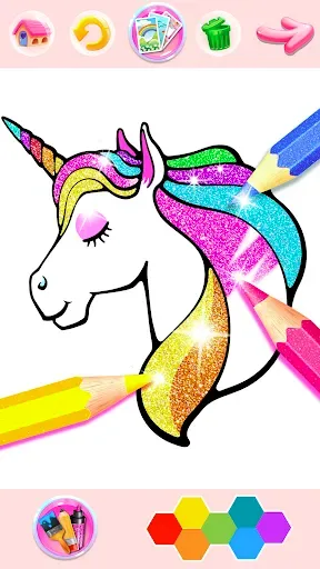 Скриншот 1 — Rainbow Glitter Coloring Book