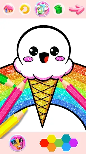 Скриншот 3 — Rainbow Glitter Coloring Book