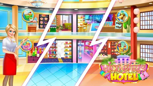 Скриншот 3 — Rich Girls Hotel Shopping Game