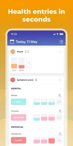 Скриншот 4 — Symptom, Mood & Period Tracker