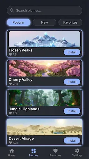 Скриншот 2 — Biomes Mod