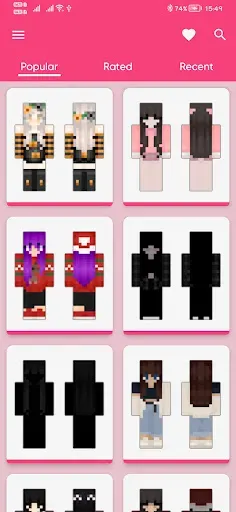 Скриншот 1 — Girl Skin for Minecraft