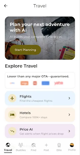Скриншот 4 — Travel Buddy: Find, Chat, Book