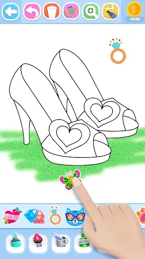 Скриншот 3 — Glitter Beauty Coloring Pages