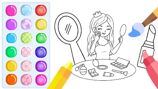 Скриншот 7 — Glitter Beauty Coloring Pages
