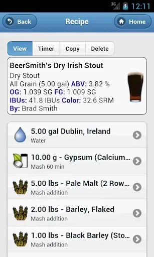 Скриншот 2 — BeerSmith 3 Mobile Homebrewing