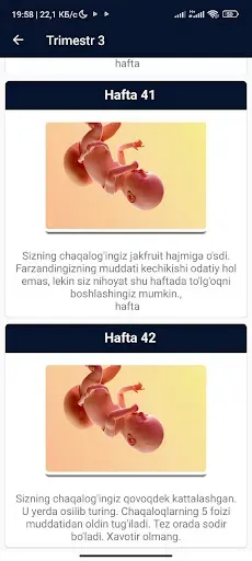 Скриншот 6 — Homiladorlik kuzatuvchi