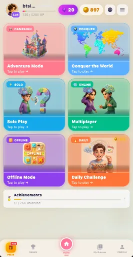 Скриншот 1 — Trivia X : Quiz & Word Games