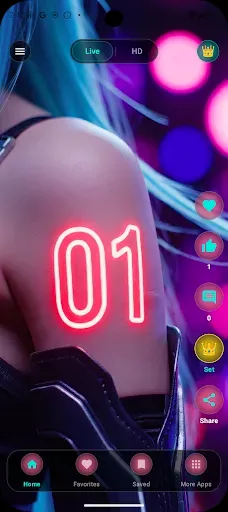 Скриншот 1 — Живые обои Мику HD