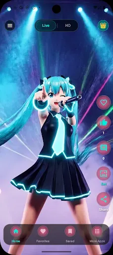 Скриншот 8 — Живые обои Мику HD