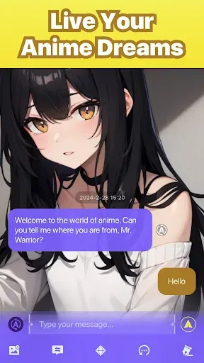 Скриншот 4 — Bella: Anime Characters Chat