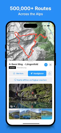 Скриншот 1 — bergfex: Hiking & Tracking