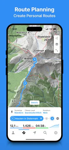 Скриншот 4 — bergfex: Hiking & Tracking