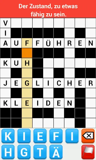 Скриншот 1 — Kreuzworträtsel Deutsch