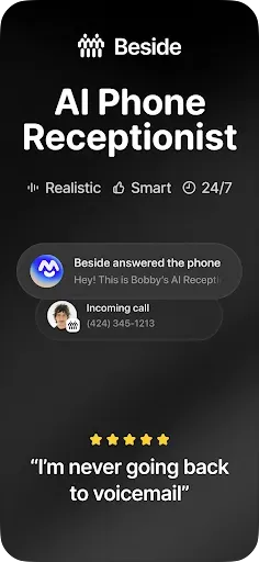 Скриншот 1 — Beside - AI Phone Assistant