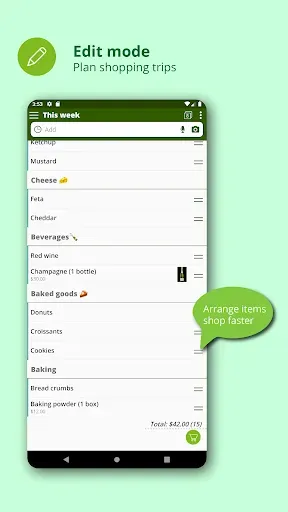 Скриншот 3 — Shopping List: BigBag Pro