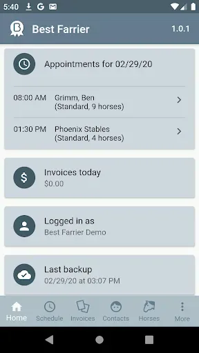 Скриншот 2 — Best Farrier - a farrier app