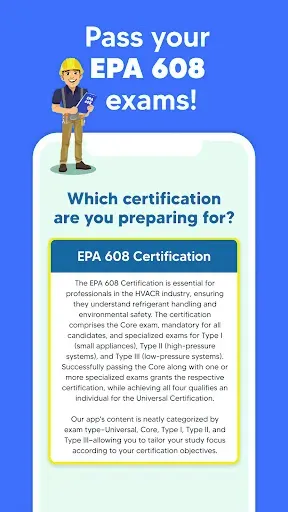 Скриншот 1 — EPA 608 Exam Prep & HVAC Test