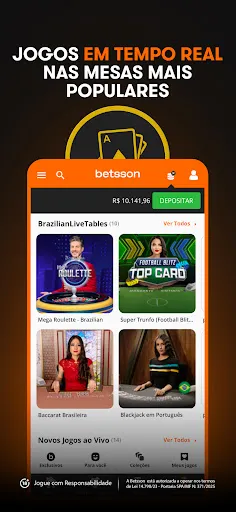 Скриншот 1 — Betsson - Cassino e Apostas