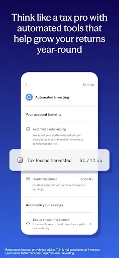 Скриншот 6 — Betterment Invest & Save Money