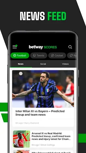 Скриншот 6 — Betway Scores - Scores & News