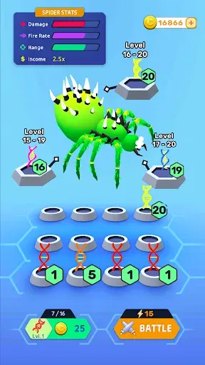 Скриншот 1 — Spider Evolve n Shoot