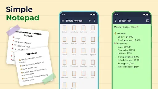 Скриншот 1 — Simple Notepad for android