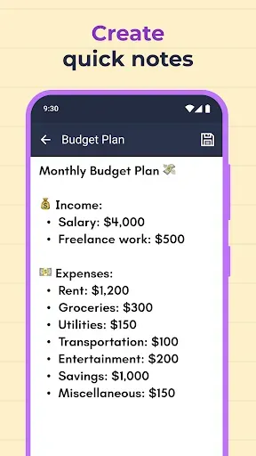 Скриншот 4 — Simple Notepad for android