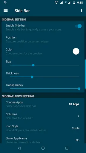 Скриншот 5 — Edge Side Bar - App Shortcuts