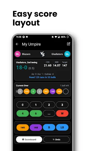 Скриншот 3 — My Umpire - Cricket Scorer