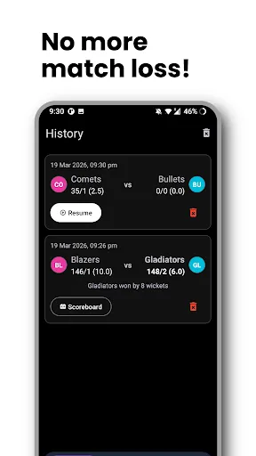 Скриншот 6 — My Umpire - Cricket Scorer