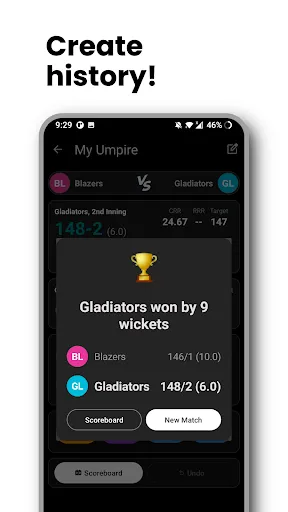 Скриншот 7 — My Umpire - Cricket Scorer