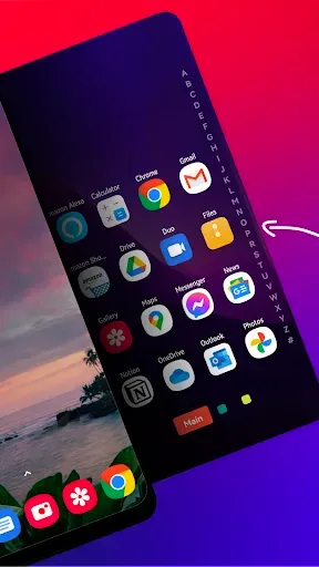 Скриншот 2 — Zone Edge Launcher and drawer