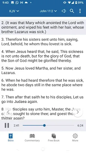 Скриншот 4 — Bible KJV - Text and Audio