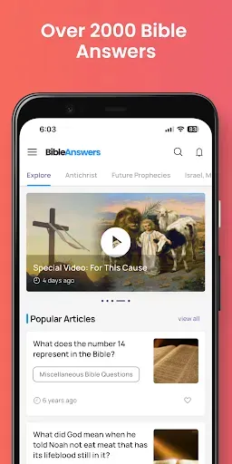 Скриншот 1 — Bible Answers by Topics