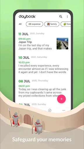 Скриншот 1 — Daybook - Diary, Journal, Note