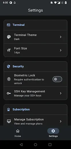Скриншот 4 — Mobile Terminal - SSH клиент