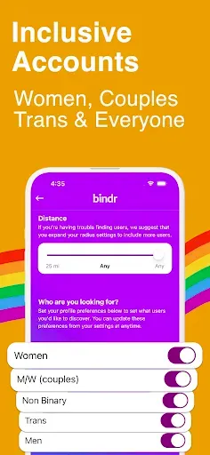Скриншот 3 — Bindr: Bisexual & LGBTQ Dating
