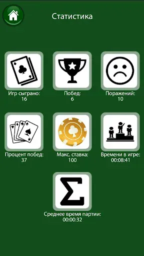 Скриншот 6 — 21 очко (двадцать одно, карты)