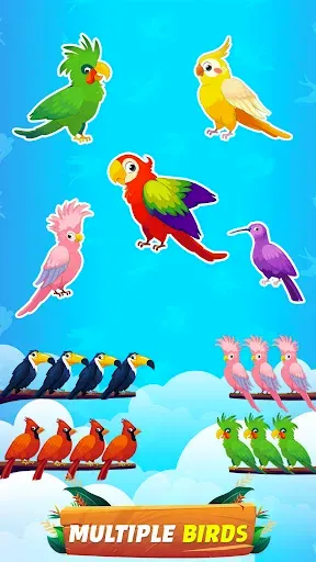 Скриншот 1 — Bird Sort - Color Birds Game